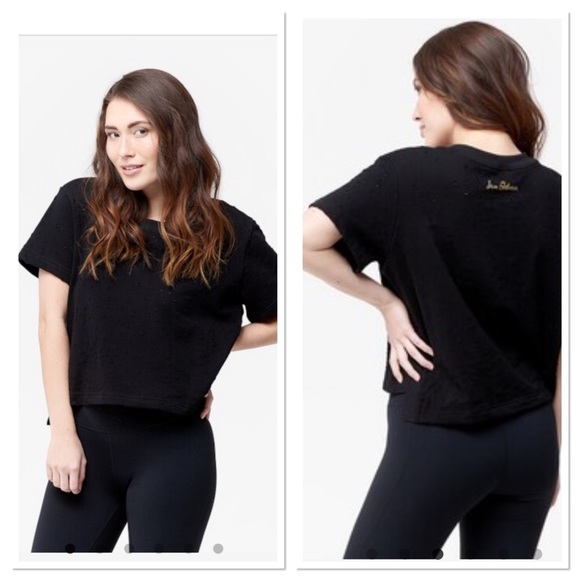 Sam Edelman Tops - Sam Edelman Black Destructed Short-Sleeve Top